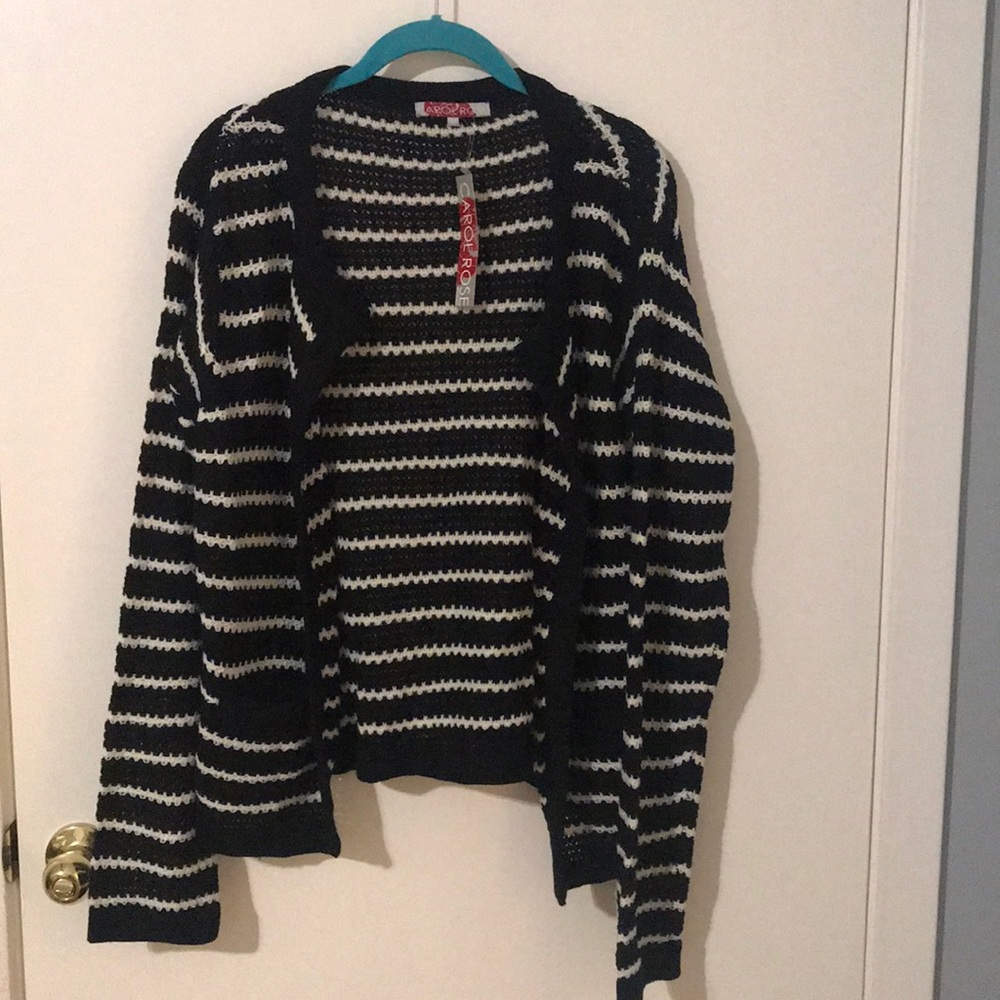 Carol Rose Black and White Cardigan